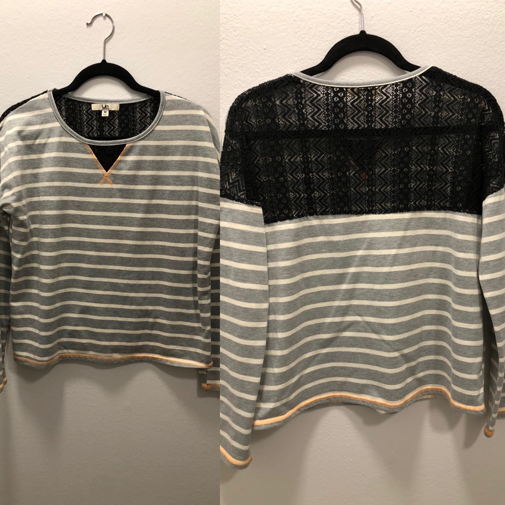 Lace back sweatshirt